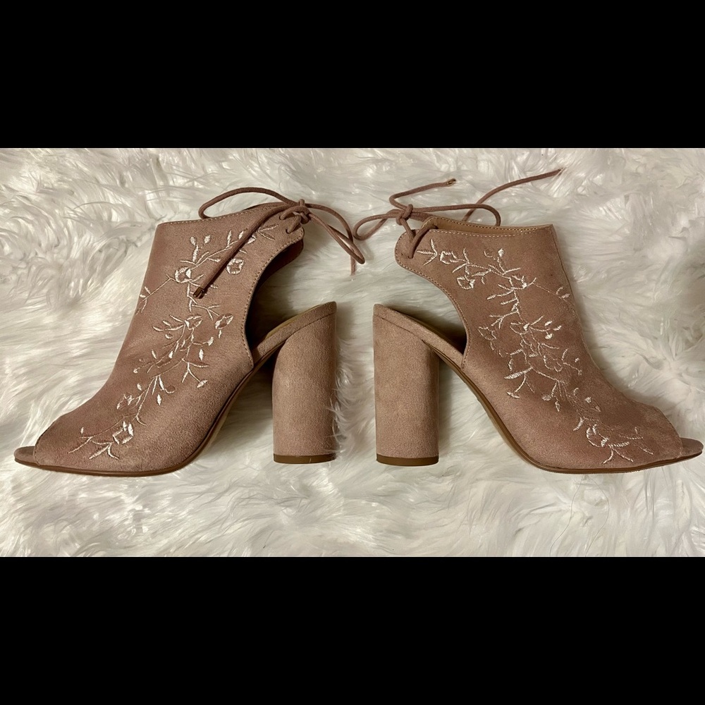 Blush Pink Open Toe/Heel Booties